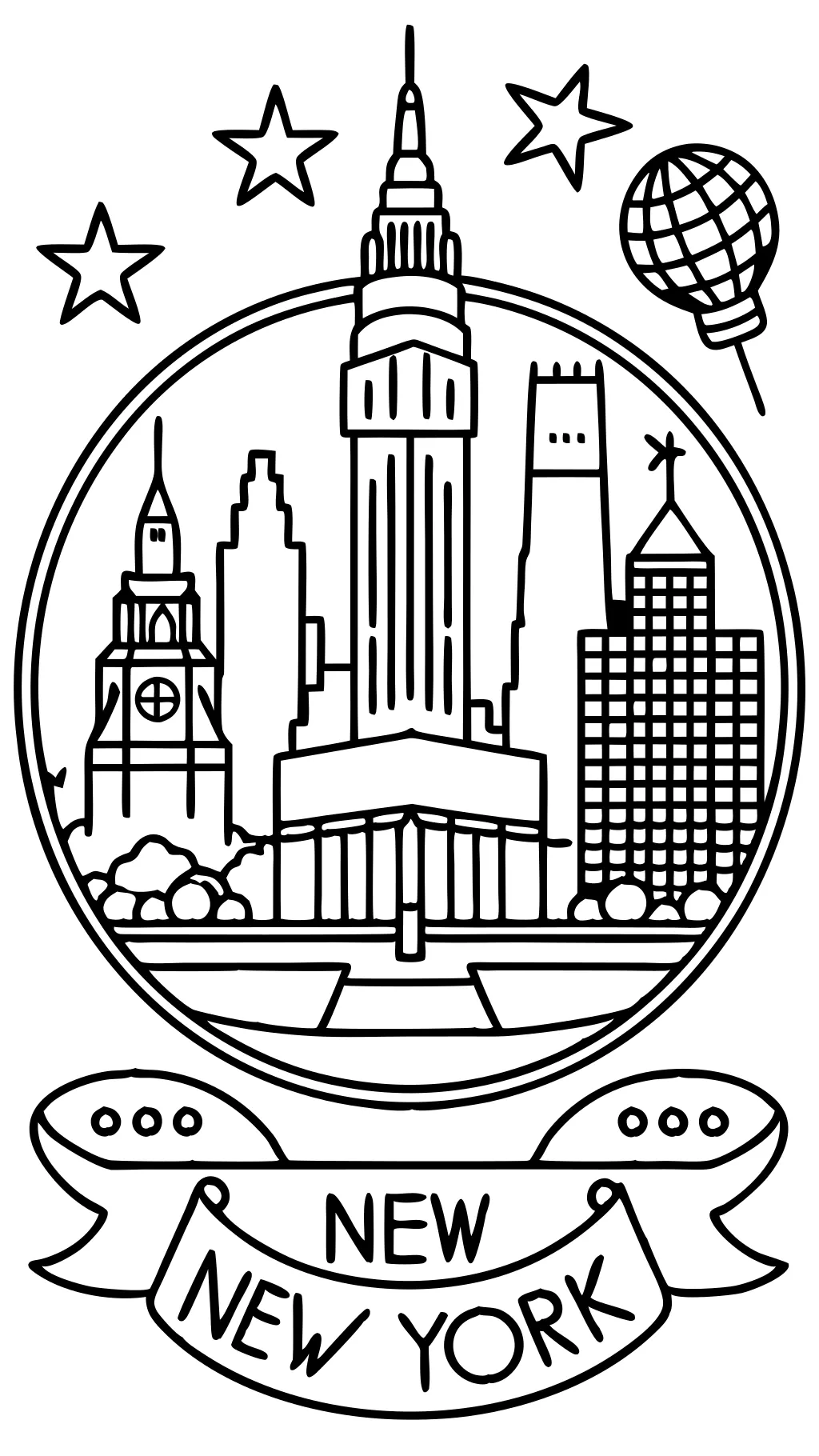 coloring pages new york city